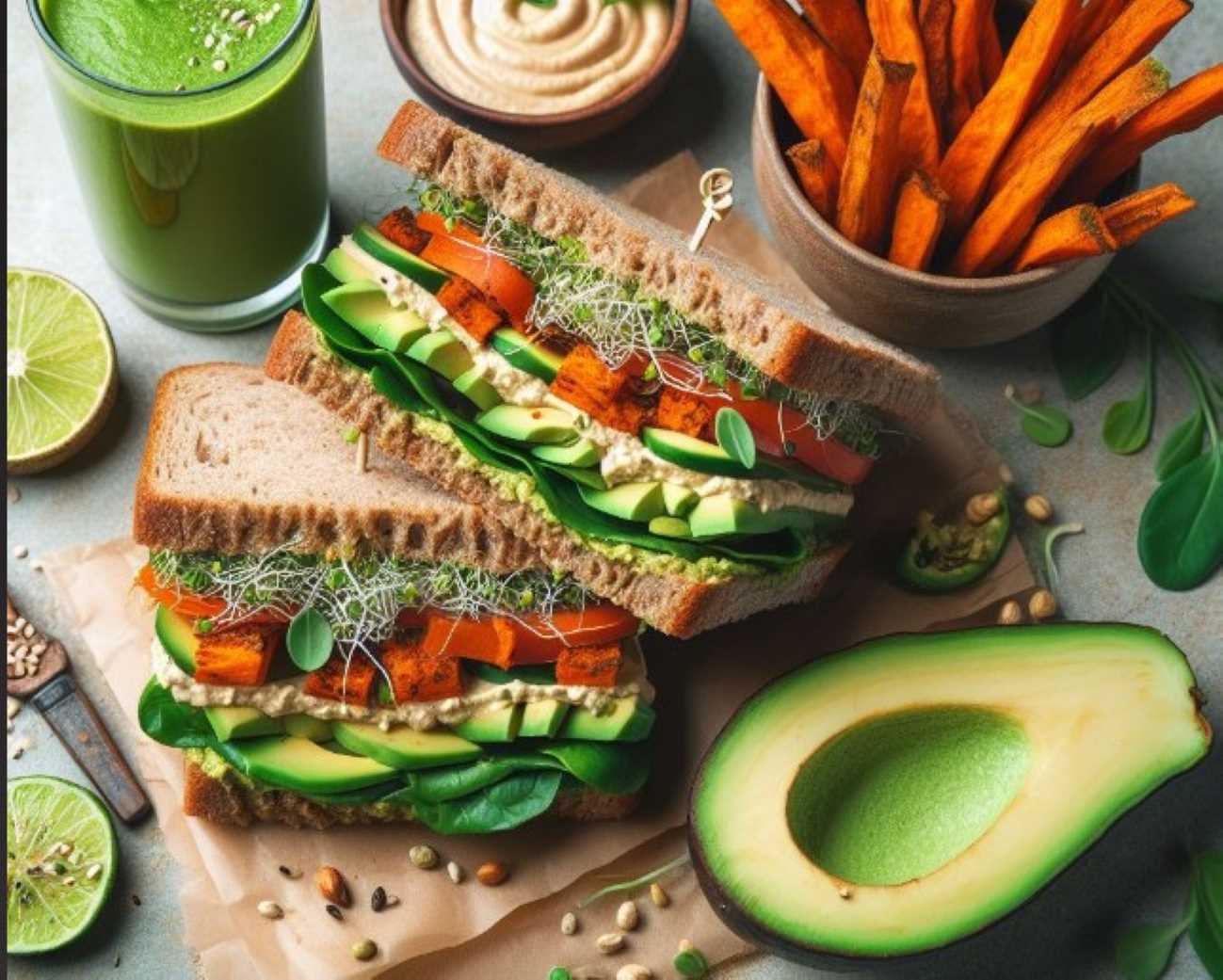 Sandwich Vegetal Energtico para Deportistas